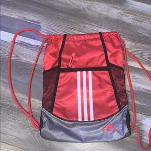 Red/Orange adidas drawstring bag